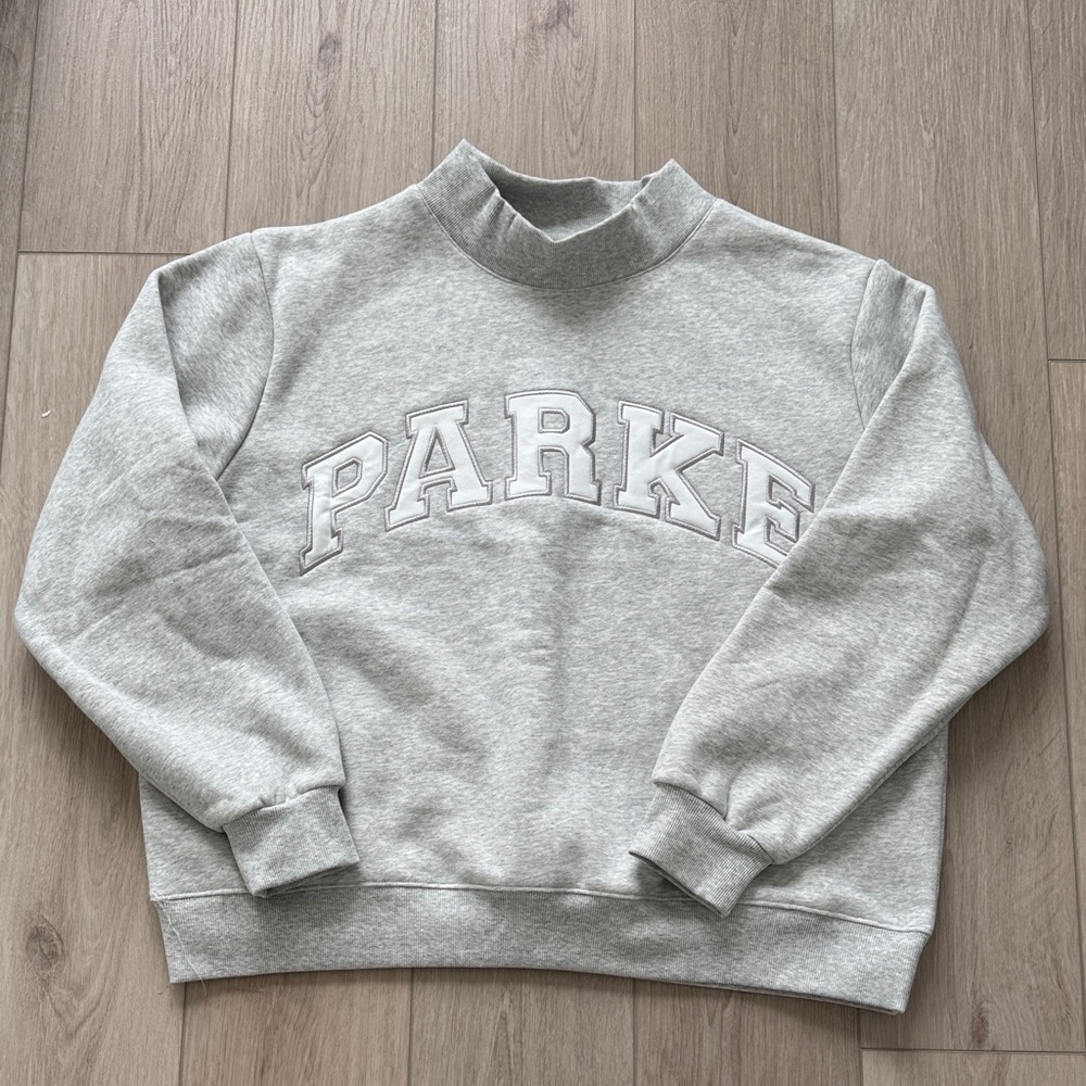 Parke Varsity Mockneck- Classic Grey/White L/XL